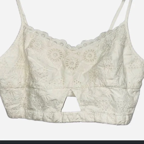 100% cotton eyelet lace bralette American Eagle, adjustable straps, vintage look - Picture 12 of 12